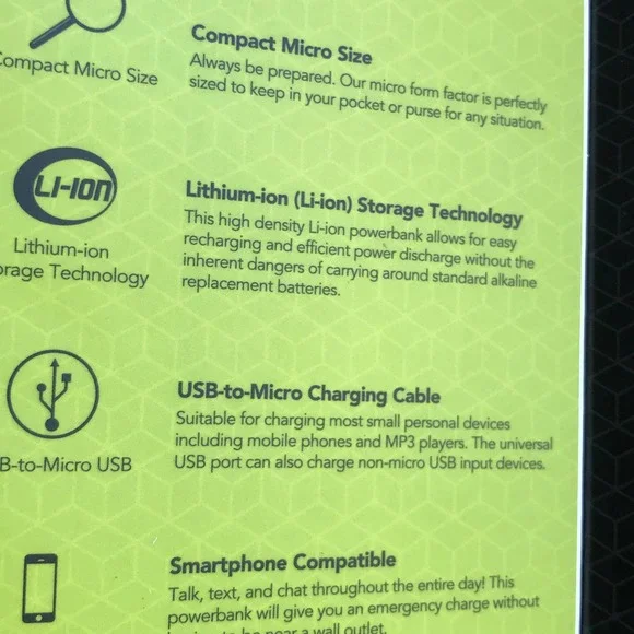Gear head Micro Mobile Powerbank with Charging Cable NEW - Picture 7 of 7